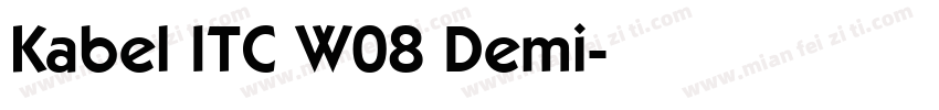 Kabel ITC W08 Demi字体转换